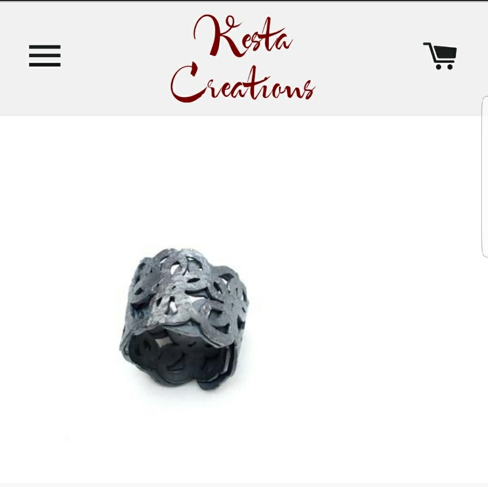 Kesta Creations 925 Silver Designer Band Ring